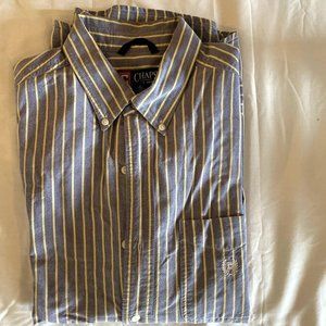 Chaps Men’s Purple & White Button Up Shirt